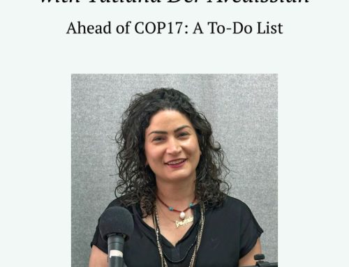 Tatiana Der Avedissian, Head of business development, World Ocean Initiative The Economist Group, member of LWO, at a podcast interview about the upcoming  COP17